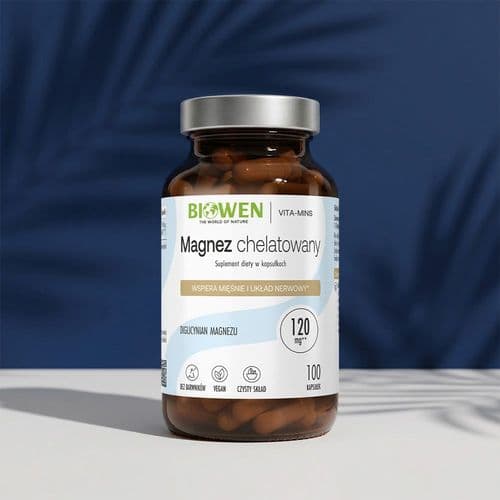 Magnez chelatowany Biowen 100 kapsułek