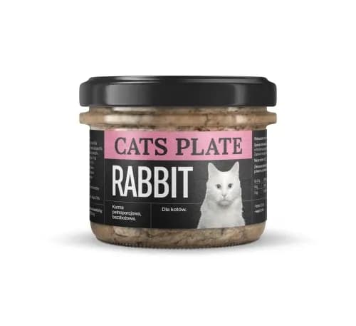 Cats Plate Rabbit 180g — karma dla kota z królika